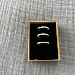 3 Carat Lab Grown Diamond 3/4 Eternity Bands
